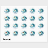 Leuke zomer surft omhoog Stickers (Vel)