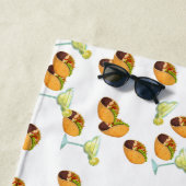 Leuke zomer Taco Margarita print patroon Strandlaken (In situ)