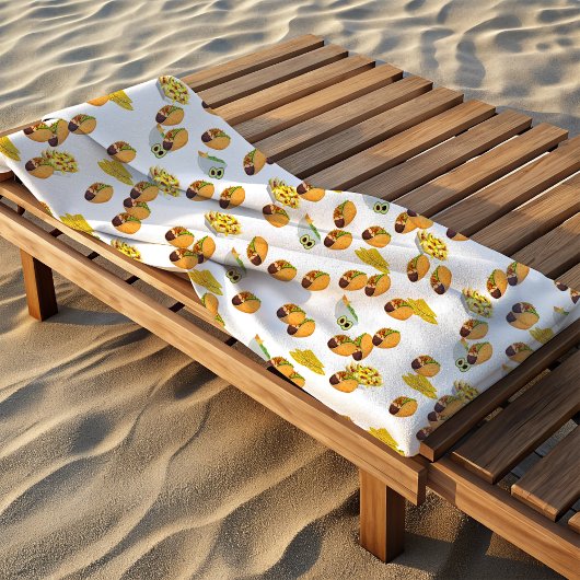 Leuke Zomer Taco Print Patroon Mexicaanse gerechte Strandlaken