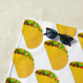 Leuke zomer taco print patroon strandlaken (In situ)