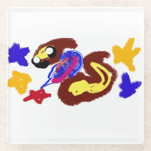 Leuke zomer van 4 juli glazen onderzetter