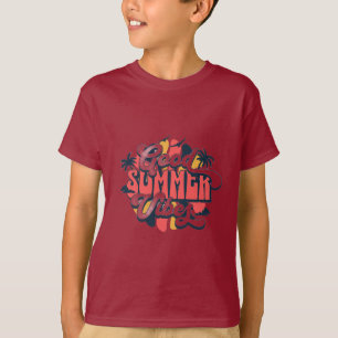 Leuke Zomer Vibes Retro Kids T-shirt