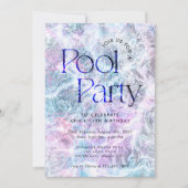 Leuke zomer waterzwembad feest verjaardag kaart (Voorkant)