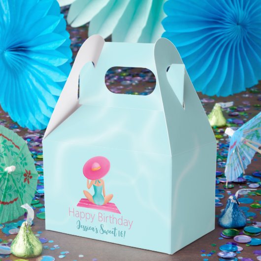 Leuke Zomer Zwembad Party Waterverf Sweet 16 Bedankdoosjes (Feest)