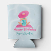 Leuke Zomer Zwembad Party Waterverf Sweet 16 Blikjeskoeler (Achterkant)