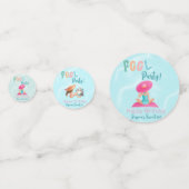 Leuke Zomer Zwembad Party Waterverf Sweet 16 Confetti (Voorkanten)