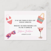 Leuke Zomer Zwembad Party Waterverf Sweet 16 Informatiekaartje (Voorkant)