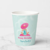 Leuke Zomer Zwembad Party Waterverf Sweet 16 Papieren Bekers (Achterkant)