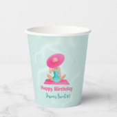 Leuke Zomer Zwembad Party Waterverf Sweet 16 Papieren Bekers (Voorkant)