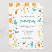 Leuke zomerdrankjes cocktailparty kaart (Voorkant / Achterkant)