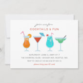 Leuke zomerdrankjes Cocktailparty Kaart (Voorkant)