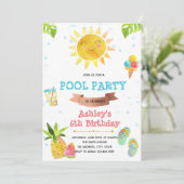 Leuke zomerfeest uitnodiging (Staand voorkant)