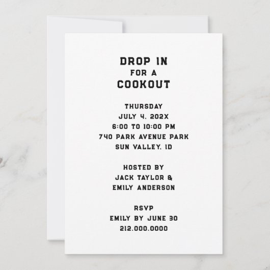 Leuke Zomerfeest uitnodigingen (Achterkant)