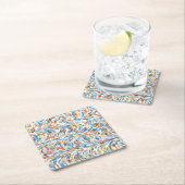 Leuke zomerkleuren verf Splatter Art Pattern Kartonnen Onderzetters (Insitu)