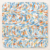 Leuke zomerkleuren verf Splatter Art Pattern Kartonnen Onderzetters (Voorkant)