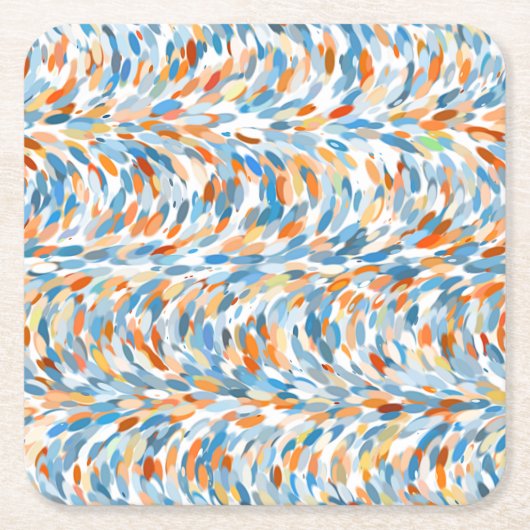 Leuke zomerkleuren verf Splatter Art Pattern Kartonnen Onderzetters (Voorkant)