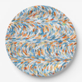 Leuke zomerkleuren verf Splatter Art Pattern Papieren Bordje (Voorkant)