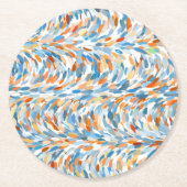 Leuke zomerkleuren verf Splatter Art Pattern Ronde Kartonnen Onderzetter (Voorkant)