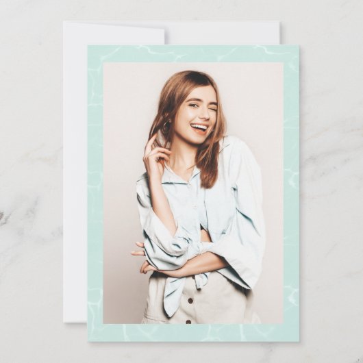 Leuke zomers zwembadfeest script waterverf Sweet 1 Kaart (Achterkant)