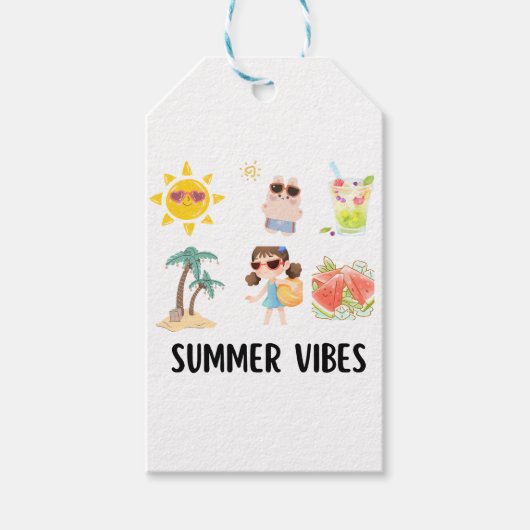 leuke zomerse trui voor kinderen. cadeaulabel (Voorkant)