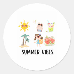 leuke zomerse trui voor kinderen. ronde sticker