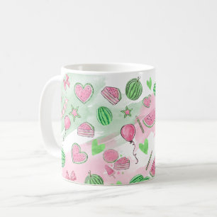 Leuke zomerse watermeloen koffiemok