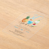 Leuke Zomerslok Terug Cocktails 30e Verjaardagsfee Acryl Uitnodigingen (Laagn)