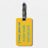 Leuke zomertaslabel bagagelabel (Achterkant verticaal)