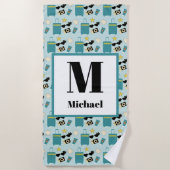 Leuke zomervakantie elementen badhanddoek (Voorkant)