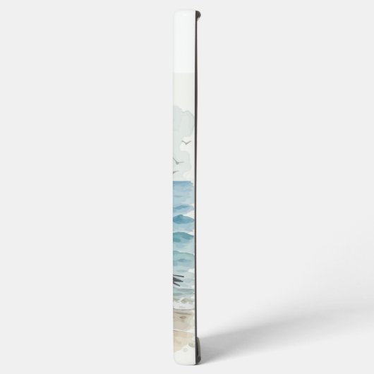 Leuke zomervakantie Sandy Beach Seagulls Samsung Galaxy Hoesje (Linkerkant)