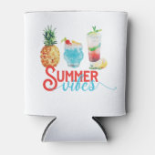 Leuke zomervibes Levendige cocktails Verjaardagsfe Blikjeskoeler (Voorkant)