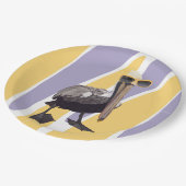 Leuke Zomervibes Pelikaan Vogel Papieren Bordje (Gekanteld)
