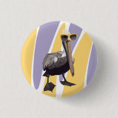 Leuke Zomervibes Pelikaan Vogel Ronde Button 3,2 Cm (Voorkant)