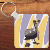 Leuke Zomervibes Pelikaan Vogel Sleutelhanger (Voorkant)