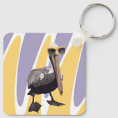 Leuke Zomervibes Pelikaan Vogel Sleutelhanger (Achterkant)