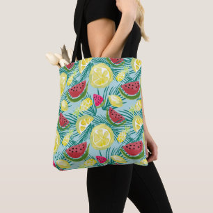 Leuke Zomervruchten Watermeloen Ananas Citroenen Tote Bag