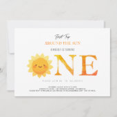 Leuke zon eerste reis rond de zon eerste verjaarda kaart (Voorkant)