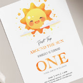 Leuke zon eerste reis rond de zon eerste verjaarda kaart