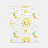 Leuke zon en maan fleece deken (Voorkant)