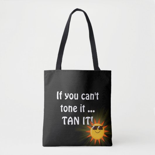 leuke zon met zonnebrillen tote bag (Voorkant)