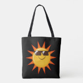 leuke zon met zonnebrillen tote bag (Achterkant)