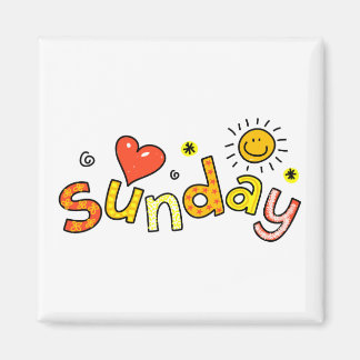 Leuke zondag week dag groet tekst expressie magneet