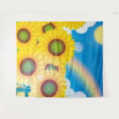 Leuke Zonnebloem Foto Achtergrond Tapijt Wandkleed (Voorkant (horizontaal))