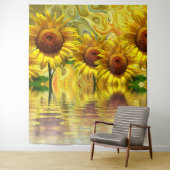 Leuke Zonnebloem Foto Achtergrond Tapijt Wandkleed (In situ)