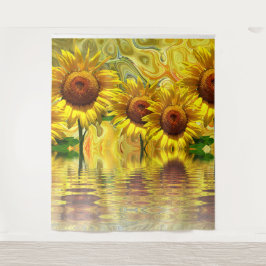 Leuke Zonnebloem Foto Achtergrond Tapijt Wandkleed