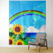 Leuke Zonnebloem Foto Achtergrond Tapijt Wandkleed (In situ)