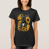 Leuke Zonnebloem Frans Bulldog Hond Papa Vader's T-shirt (Voorkant)