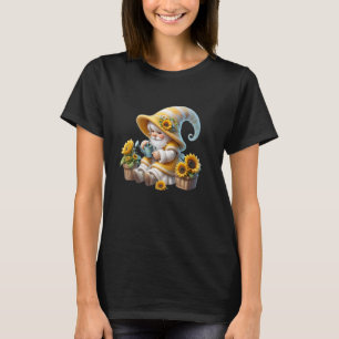 Leuke Zonnebloem Kabouter Decoratie Voor Moeder Di T-shirt