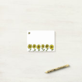 Leuke Zonnebloemen en Hommels Post-it® Notes (Op bureau)
