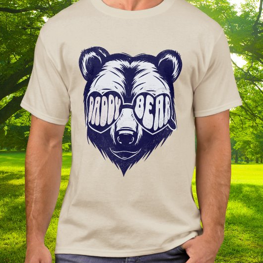 Leuke zonnebril blauwe Daddy Bear T-shirt